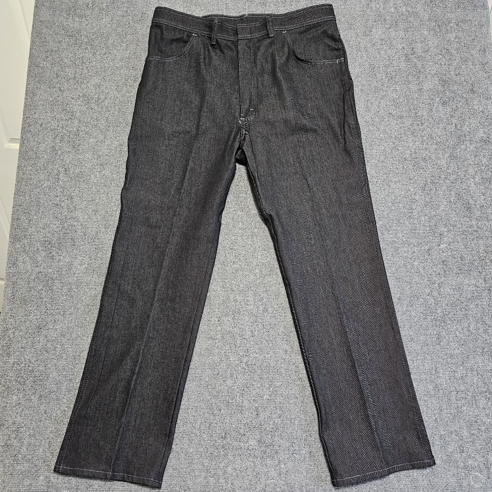 VTG Wrangler Black Straight Leg Western Denim Jeans Size 40x32 USA Made 85498BK